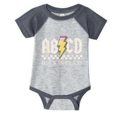 Teachers Rock Back To School ABCD Back In Class Infant Baby Jersey Bodysuit