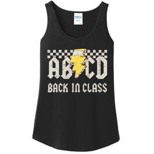 Teachers Rock Back to School ABCD Back in Class Ladies Essential Tank