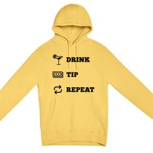 Tip Repeat Bartender Gift Premium Pullover Hoodie