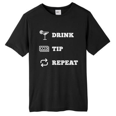 Tip Repeat Bartender Gift Tall Fusion ChromaSoft Performance T-Shirt