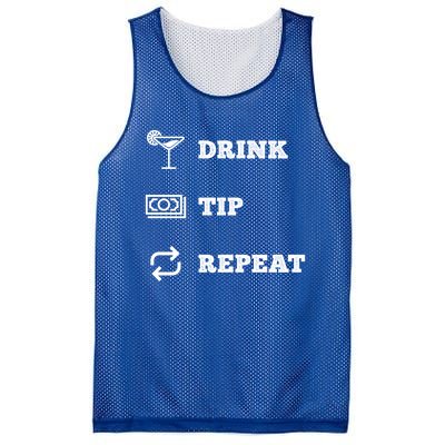 Tip Repeat Bartender Gift Mesh Reversible Basketball Jersey Tank