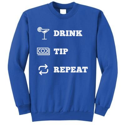 Tip Repeat Bartender Gift Tall Sweatshirt