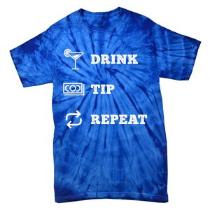 Tip Repeat Bartender Gift Tie-Dye T-Shirt