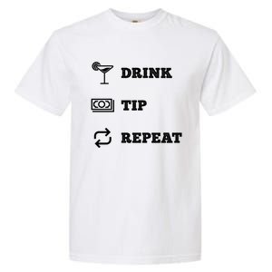 Tip Repeat Bartender Gift Garment-Dyed Heavyweight T-Shirt