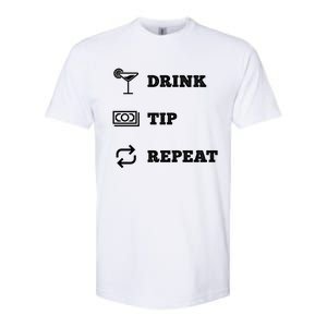 Tip Repeat Bartender Gift Softstyle CVC T-Shirt