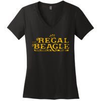 The Regal Beagle Funny Beagle Women's V-Neck T-Shirt