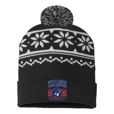 Texas Rangers Baseball Team Lover Supporter USA-Made Snowflake Beanie