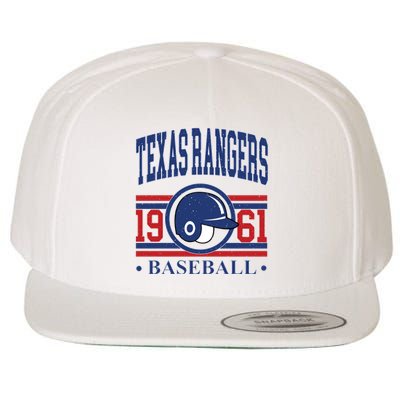 Texas Rangers Baseball Team Lover Supporter Wool Snapback Cap