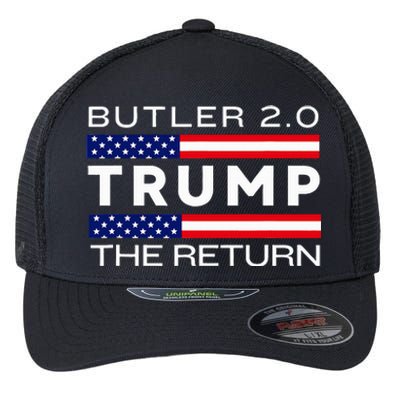 Trump Returns Butler Rally Fight Trump Elon Butler Rally 2.0 Flexfit Unipanel Trucker Cap