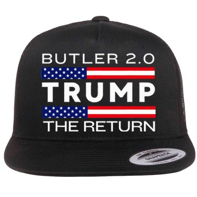 Trump Returns Butler Rally Fight Trump Elon Butler Rally 2.0 Flat Bill Trucker Hat