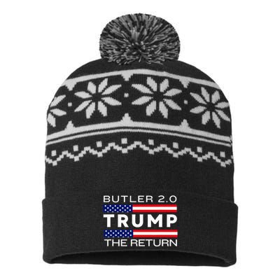 Trump Returns Butler Rally Fight Trump Elon Butler Rally 2.0 USA-Made Snowflake Beanie