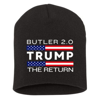 Trump Returns Butler Rally Fight Trump Elon Butler Rally 2.0 Short Acrylic Beanie