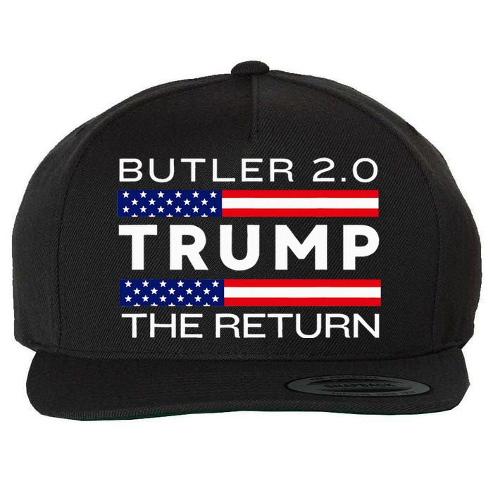 Trump Returns Butler Rally Fight Trump Elon Butler Rally 2.0 Wool Snapback Cap