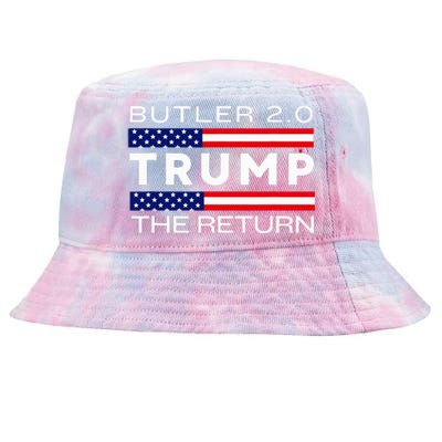 Trump Returns Butler Rally Fight Trump Elon Butler Rally 2.0 Tie-Dyed Bucket Hat