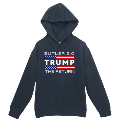 Trump Returns Butler Rally Fight Trump Elon Butler Rally 2.0 Urban Pullover Hoodie