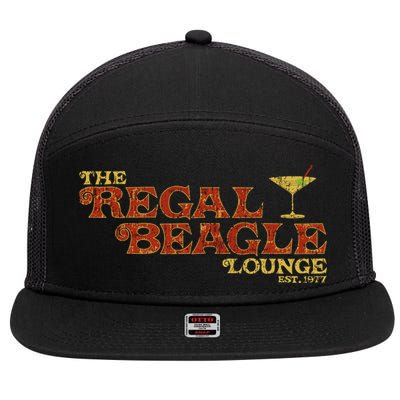 The Regal Beagle Lounge 1977 7 Panel Mesh Trucker Snapback Hat