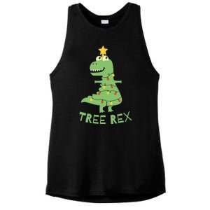 Tree Rex Christmas Ladies PosiCharge Tri-Blend Wicking Tank