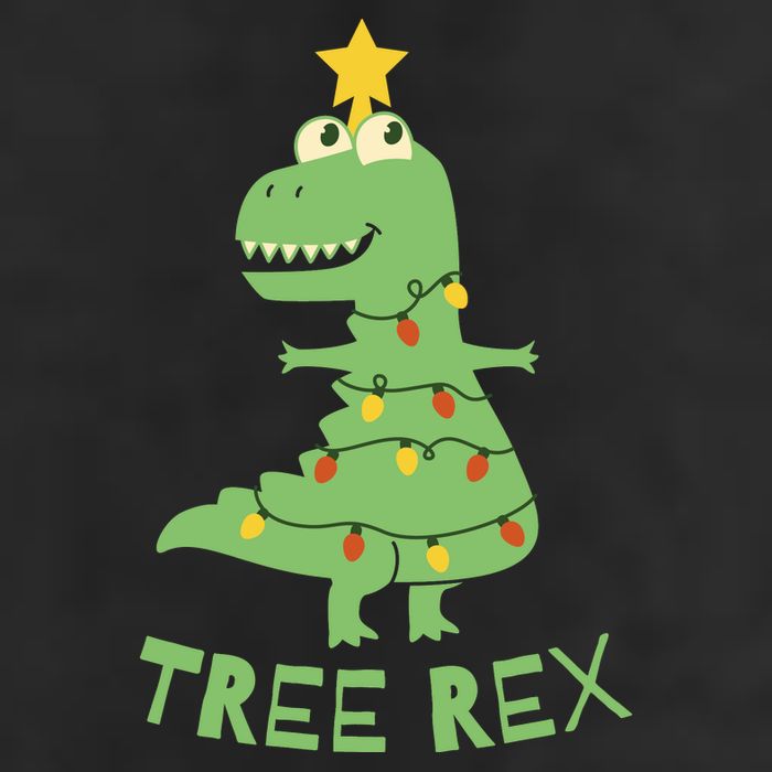 Tree Rex Christmas 7 Panel Mesh Trucker Snapback Hat