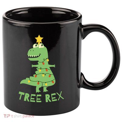 Tree Rex Christmas 11oz C Handle Ceramic Mug