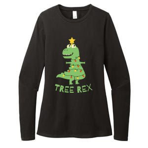 Tree Rex Christmas Womens CVC Long Sleeve Shirt