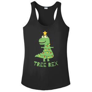 Tree Rex Christmas Ladies PosiCharge Competitor Racerback Tank