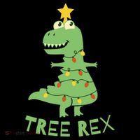 Tree Rex Christmas Youth Performance Sprint T-Shirt