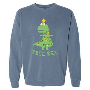 Tree Rex Christmas Garment-Dyed Sweatshirt