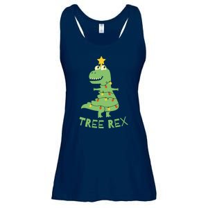 Tree Rex Christmas Ladies Essential Flowy Tank