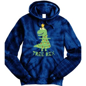 Tree Rex Christmas Tie Dye Hoodie