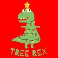Tree Rex Christmas Magnet
