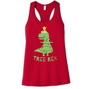 Tree Rex Christmas Women's Racerback Tank