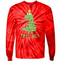 Tree Rex Christmas Tie-Dye Long Sleeve Shirt