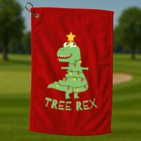Tree Rex Christmas Golf Towel