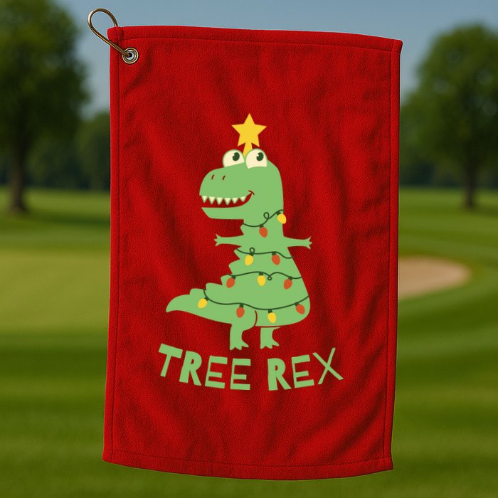 Tree Rex Christmas Golf Towel