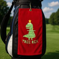 Tree Rex Christmas Golf Towel