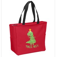 Tree Rex Christmas Zip Tote Bag