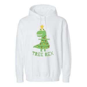 Tree Rex Christmas Garment-Dyed Fleece Hoodie