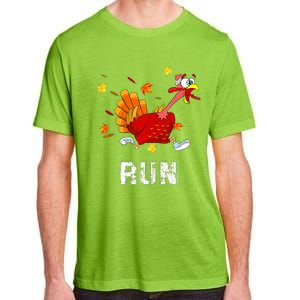 Turkey Run Costume Thanksgiving Running Turkey Trot Adult ChromaSoft Performance T-Shirt