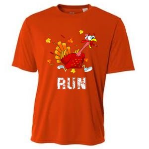 Turkey Run Costume Thanksgiving Running Turkey Trot Cooling Performance Crew T-Shirt