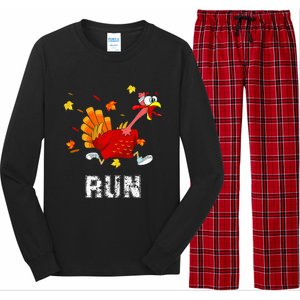 Turkey Run Costume Thanksgiving Running Turkey Trot Long Sleeve Pajama Set