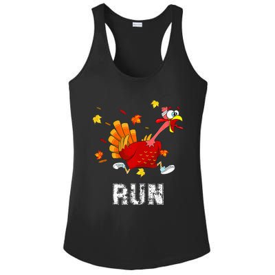 Turkey Run Costume Thanksgiving Running Turkey Trot Ladies PosiCharge Competitor Racerback Tank