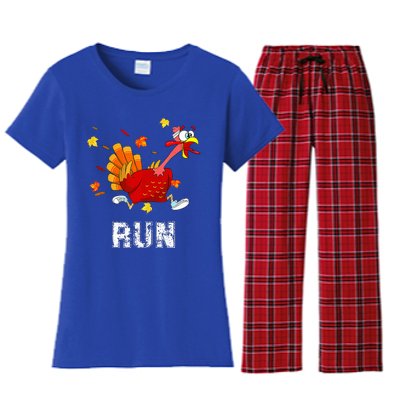 Turkey Run Costume Thanksgiving Running Turkey Trot Women's Flannel Pajama Set