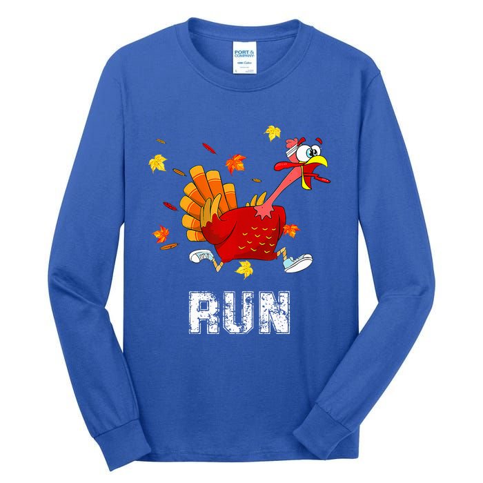 Turkey Run Costume Thanksgiving Running Turkey Trot Tall Long Sleeve T-Shirt