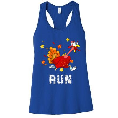 Turkey Run Costume Thanksgiving Running Turkey Trot Women's Racerback Tank