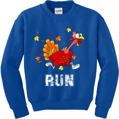 Turkey Run Costume Thanksgiving Running Turkey Trot Kids Sweatshirt