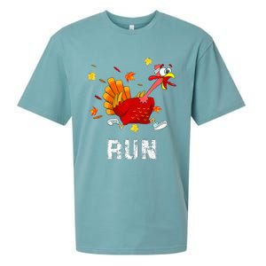 Turkey Run Costume Thanksgiving Running Turkey Trot Sueded Cloud Jersey T-Shirt