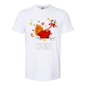 Turkey Run Costume Thanksgiving Running Turkey Trot Softstyle CVC T-Shirt