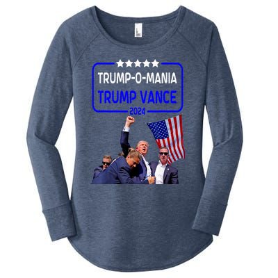 Trump Republican Convention Trumpomania! Trump Vance 2024 Women's Perfect Tri Tunic Long Sleeve Shirt