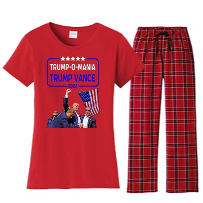 Trump Republican Convention Trumpomania! Trump Vance 2024 Women's Flannel Pajama Set