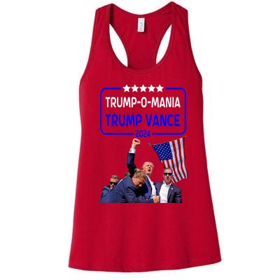 Trump Republican Convention Trumpomania! Trump Vance 2024 Women's Racerback Tank